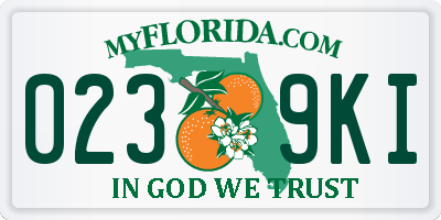 FL license plate 0239KI