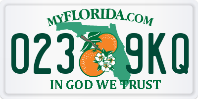 FL license plate 0239KQ
