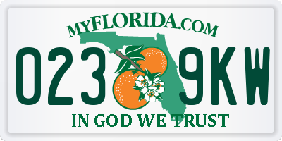 FL license plate 0239KW