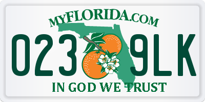 FL license plate 0239LK