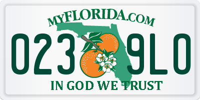 FL license plate 0239LO