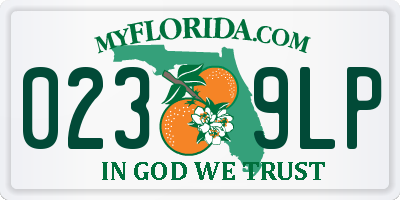 FL license plate 0239LP