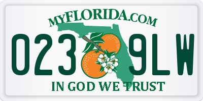 FL license plate 0239LW