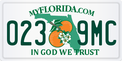 FL license plate 0239MC