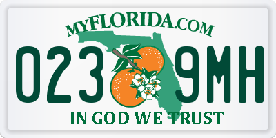 FL license plate 0239MH