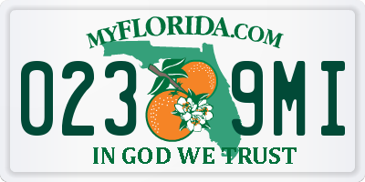 FL license plate 0239MI