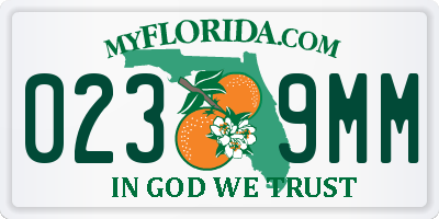 FL license plate 0239MM