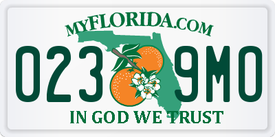 FL license plate 0239MO