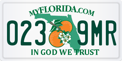 FL license plate 0239MR