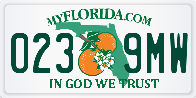 FL license plate 0239MW