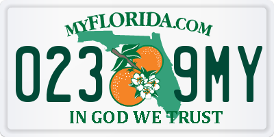 FL license plate 0239MY