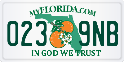 FL license plate 0239NB