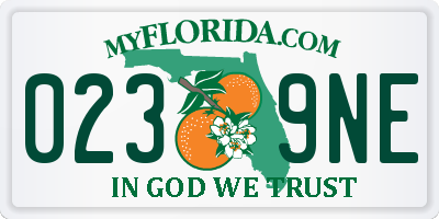 FL license plate 0239NE