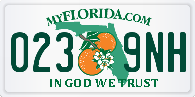FL license plate 0239NH