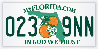 FL license plate 0239NN