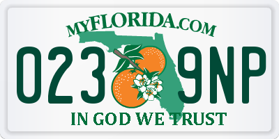 FL license plate 0239NP