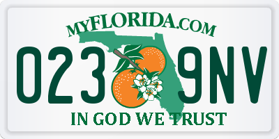 FL license plate 0239NV