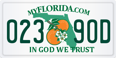 FL license plate 0239OD