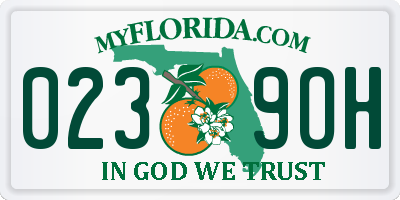 FL license plate 0239OH