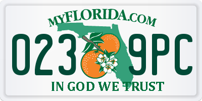 FL license plate 0239PC