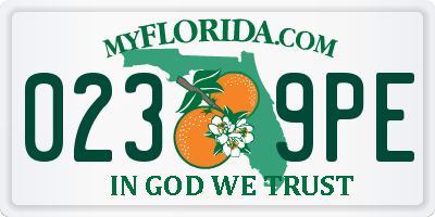 FL license plate 0239PE