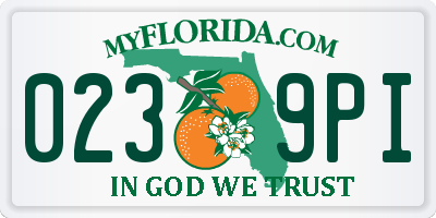 FL license plate 0239PI