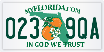 FL license plate 0239QA