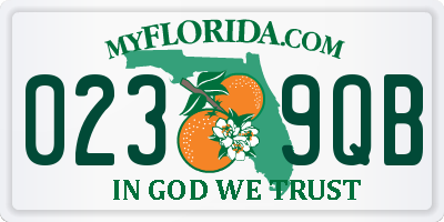 FL license plate 0239QB