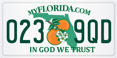 FL license plate 0239QD