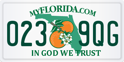 FL license plate 0239QG