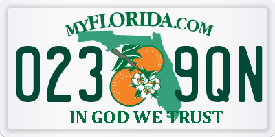 FL license plate 0239QN