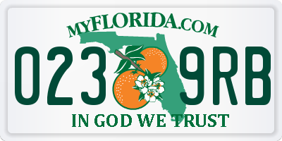 FL license plate 0239RB