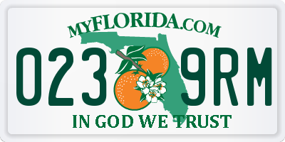 FL license plate 0239RM