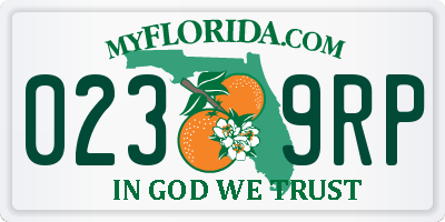 FL license plate 0239RP