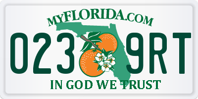 FL license plate 0239RT