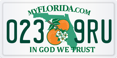 FL license plate 0239RU