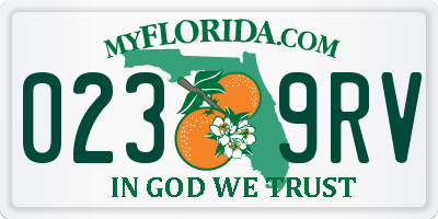 FL license plate 0239RV