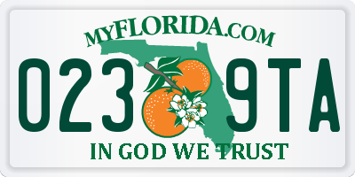 FL license plate 0239TA