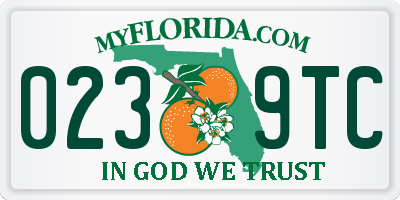 FL license plate 0239TC