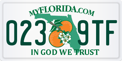 FL license plate 0239TF