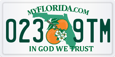 FL license plate 0239TM