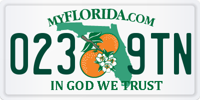 FL license plate 0239TN