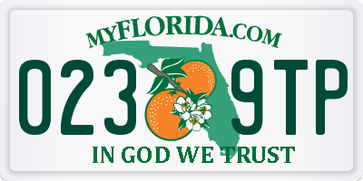 FL license plate 0239TP