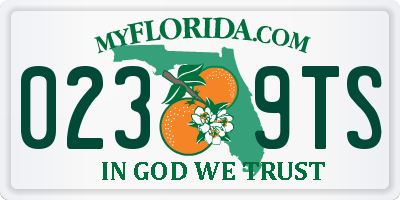 FL license plate 0239TS
