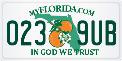 FL license plate 0239UB
