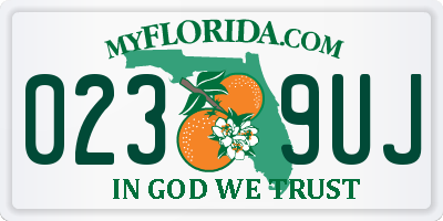 FL license plate 0239UJ