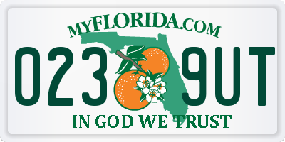 FL license plate 0239UT