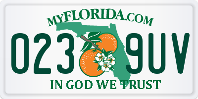 FL license plate 0239UV