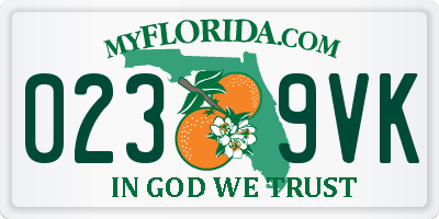 FL license plate 0239VK