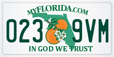 FL license plate 0239VM